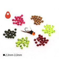 20Pcs Fly Fishing Beads Tungsten Tying Beads Retaining Head Design Weighted Head