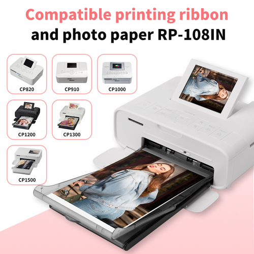 Canon Selphy CP1500 CP1300 CP1200 4x6 108 Blatt Color Ink Paper Set KP-108IN - Bild 2 von 7
