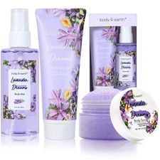 BODY & EARTH Body Mist Gift Set - Spa Gifts for Women, Perfume, Body Lotion, and