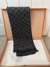 Louis Vuitton Monogram Classic Scarf Wool Charcoal