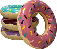 Pack Donut Pool Floats for Kids Adults 30" Swim Rings Tubes Floaties for Swimm