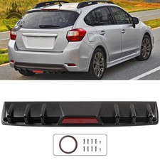 Car Rear Bumper Diffuser Lip Shark Fins Splitter Spoiler For Subaru Impreza