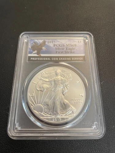 2017 American Silver Eagle First Strike NGC MS69 - Eagle Label