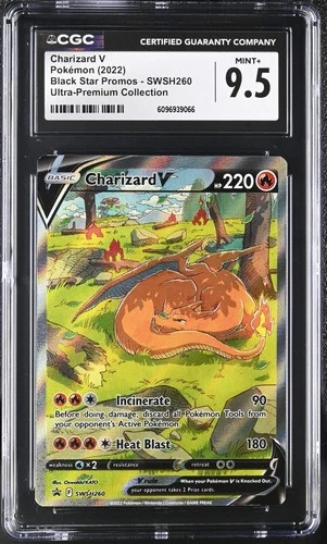 Charizard V SWSH260 CGC 9.5 Mint+ 2022 Ultra Premium Collection Promo Pokemon