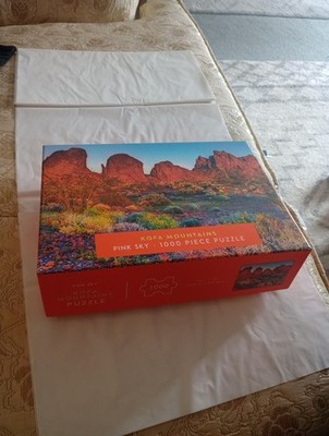 PINK SKY '' Kofa Mountians'' 1000 Piece Jigsaw Puzzle 19 x 26 New Sealed