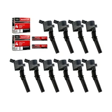 MAS Set of 10 Ignition Coils Pack DG508 & Motorcraft Platinum Spark... Fast Ship