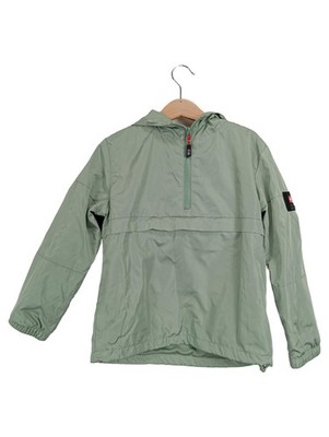 NDK Swiss Life Kinder Anorak Jacke Gr. 122 Grün Kapuze Windbreaker