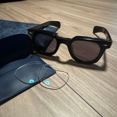 JACQUES MARIE MAGE Vendome Brille schwarz 147 mm eckig gebraucht mit Gestell ...