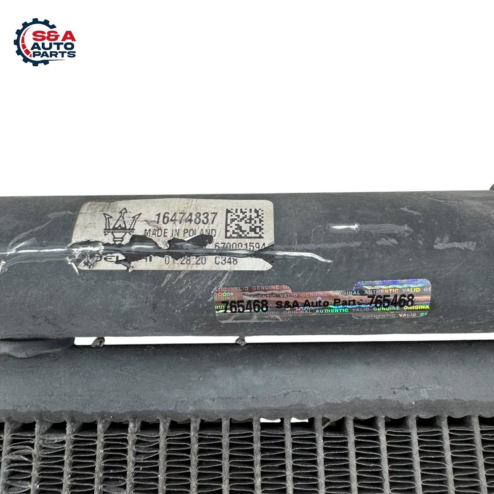 2014 - 2019 MASERATI GHIBLI 3.0L V6 FRONT ENGINE AC CONDENSER RADIATOR OEM