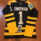 Autographed/Signed Jeremy Swayman Boston Bruins Hockey Jersey JSA COA