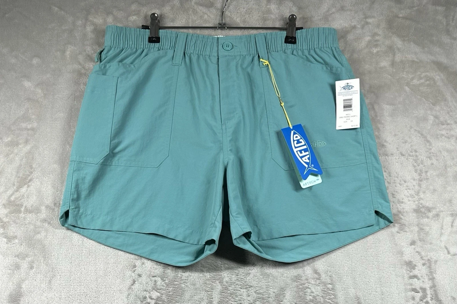 Aftco W01L Original Fishing Shorts 5” Nylon Women’s Sz 10 Blue Aftech New NWT