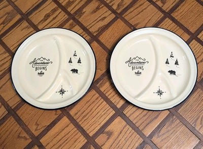 Gentlemen s Hardware The Adventure Begins Enamel Divided Two Camping Plates Mint