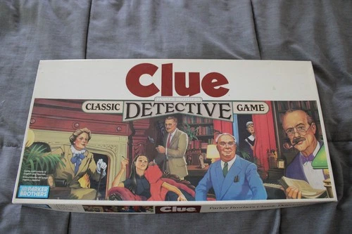 Vintage 1986 CLUE Board Game, Parker Bros., Complete