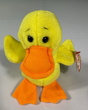 Ty Beanie Baby - Quackers The Duck 6" Plush Toy 4024 1993 Retired