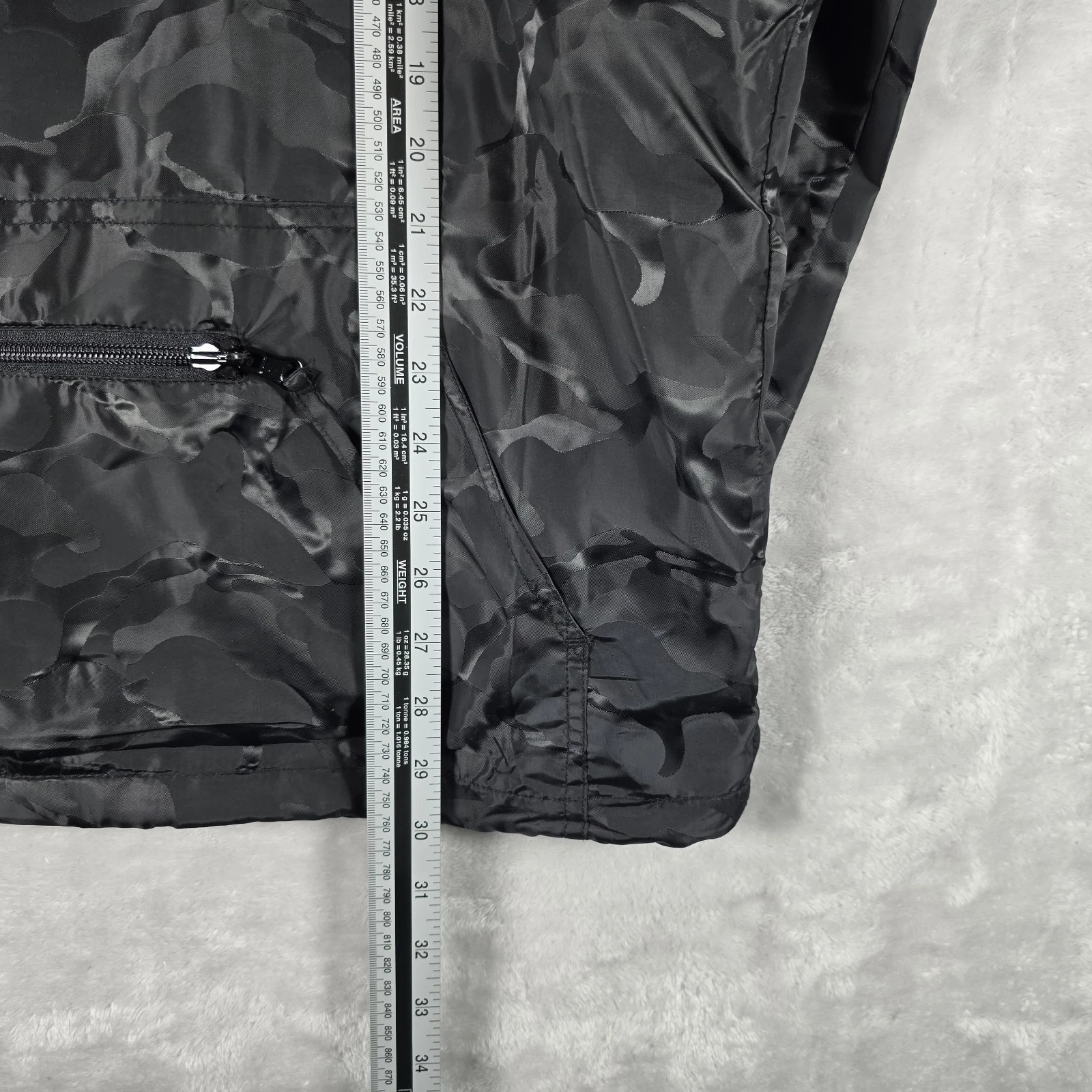 Monster Energy Camo Anorak Windbreaker Pullover Mens Medium Black Hooded Jacket - product detail image 7
