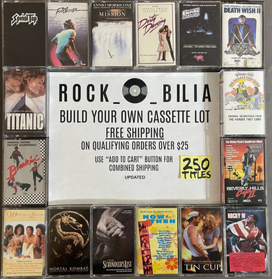 #ad $1 amp; UP SOUNDTRACKS BUILD YOUR LOT METAL Ramp;B CASSETTE TAPES BUY $25 FREE SHIP $5.00