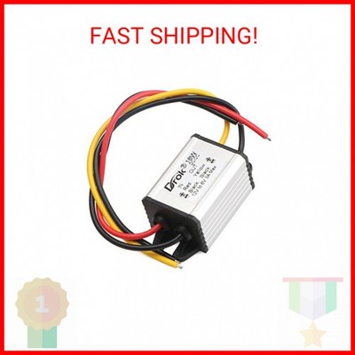 DROK 12V to 6V Reducer - Waterproof 12V to 6V Step Down Converter DC to DC Buck 