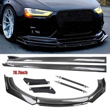 For Audi A3 A4 A5 A6 A7 Carbon Fiber Side Skirt Rear Front Bumper Lip Splitter