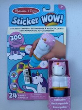 Melissa Doug Sticker Wow Unicorn Refillable Sticker Stamper