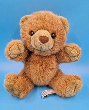 Heunec Teddy Bär mit Gelenken Braun Sitzend 19 cm Stofftier Plüsch  