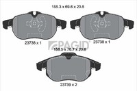 Pagid Bremsbelagsatz Scheibenbremse T1234N FüR Opel Vectra CC Z02 Signum Z03 A05