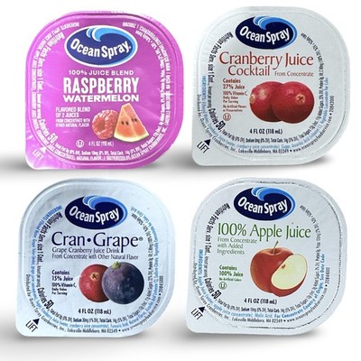 Ocean Spray Fruit Juice Individual Cups Flavors: Raspberry Watermelon, Apple, Cr