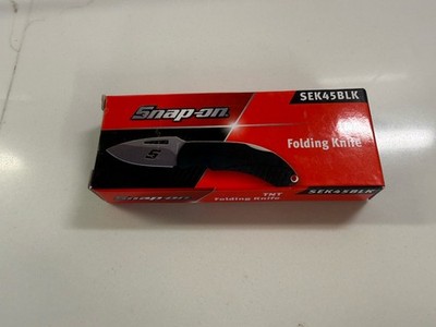 SEK45BLK TNT Folding Pocket Knife Snap-On Blade Black Handle