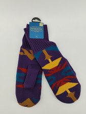 NEW Pendleton Purple Southwestern Aztec 100 Merino Wool Knitted Mittens