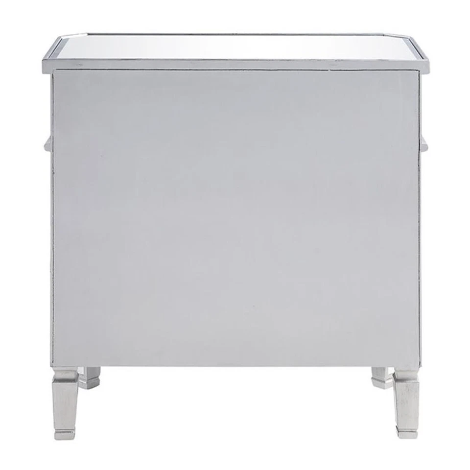 Cofre Beaumont Lane 2 puertas vidrio espejado/mármol en plata/transparente Foto 4 de 4