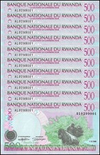 Rwanda 500 Francs, 1998, P-26b, UNC X 10 PCS