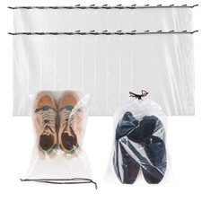 50 Pcs transparent Shoe Bags for Travel,11.8 x 15.7 ,Drawstring Tra