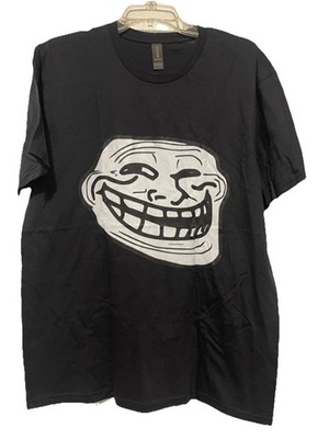 Troll Face Internet Meme Funny Tee Shirt Gildan  NEW Sz Large