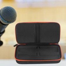 Microphone Case Fit 2 Mics with Mesh Pockets Cordless Microphone Organizer EVA