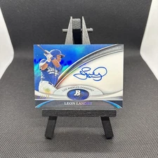 2011 Bowman Platinum Prospect Auto Blue Refractor /99 Leon Landry #BPA-LL Auto