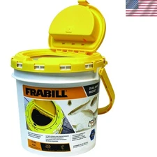 Frabill 2-Gallon Fishing Bucket for Secure Bait Storage - Lightweight & Durable