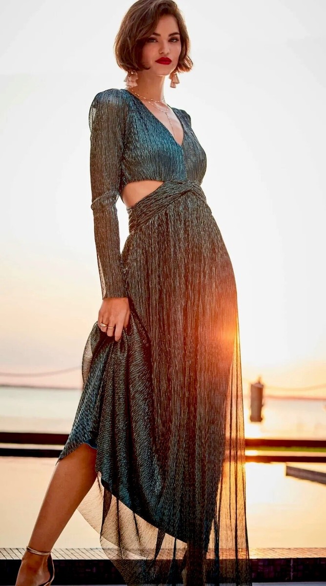 Lilly Pulitzer NWT Latrice Maxi Dress Blue Rhapsody Metallic $298