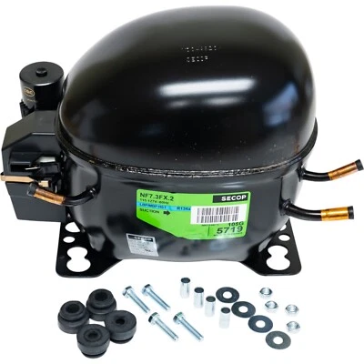 Secop NF7.3FX.2 R134a Refrigeration Compressor 894 BTU LBP 3341 BTU HBP 115V