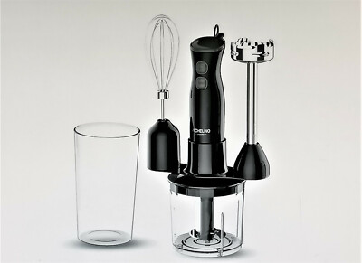 Michelino Stabmixer-Set mit Zubehör 6-tlg. Messbecher Zerkleinerer Schneebesen