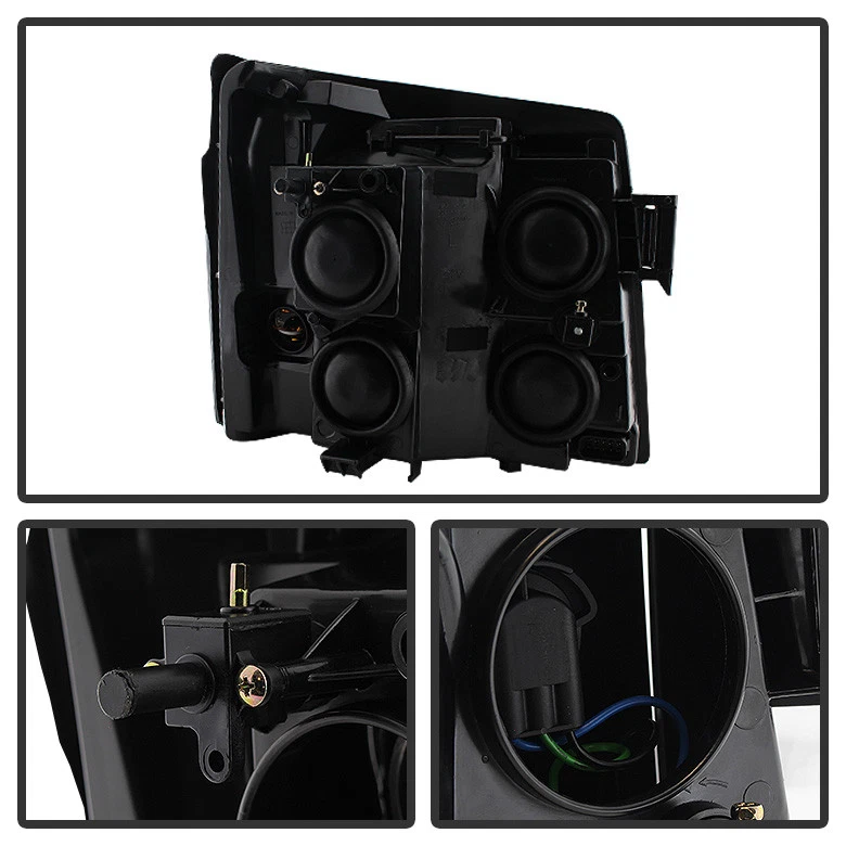 Faros delanteros negros Cadillac Escalade 2002 luces ajuste izquierdo+derecho: solo tipo halógeno Foto 2 de 2