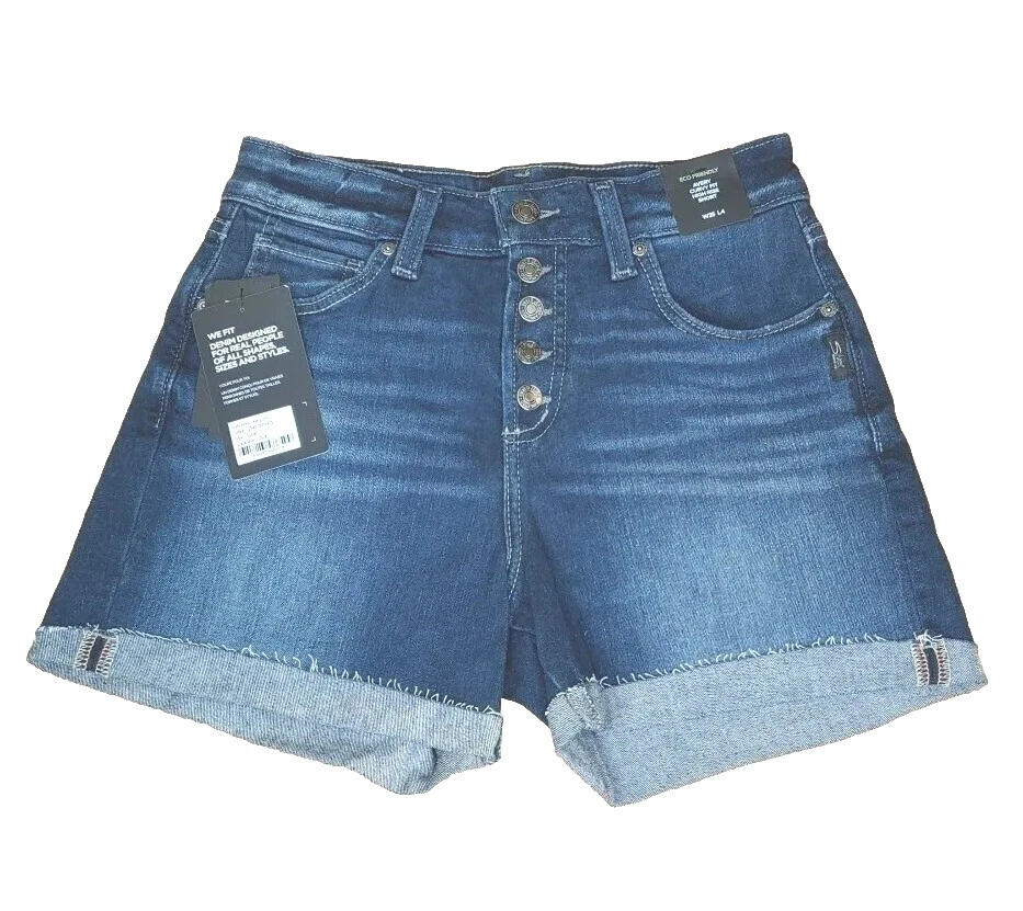 Pantalones cortos para mujer Sólido Silver Jeans