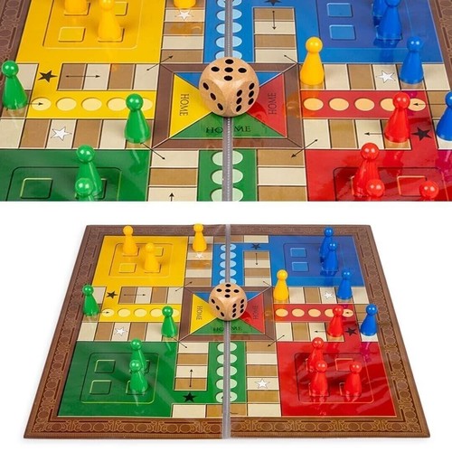 Grand Ludo and Snakes & Ladders Board Game with Jumbo Size Wooden Dice - Picture 7 of 9