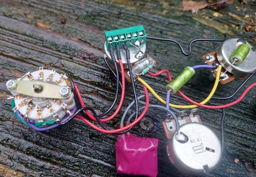 Solderless Gibson Ripper Custom Wiring Harness 5/w Switch Bourns Pots ERO Caps - 第 3/4 張圖片