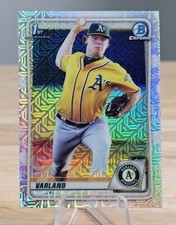 Gus Varland 2020 Bowman Chrome Mega Box Prospects Mojo Refractor #BCP38 A's