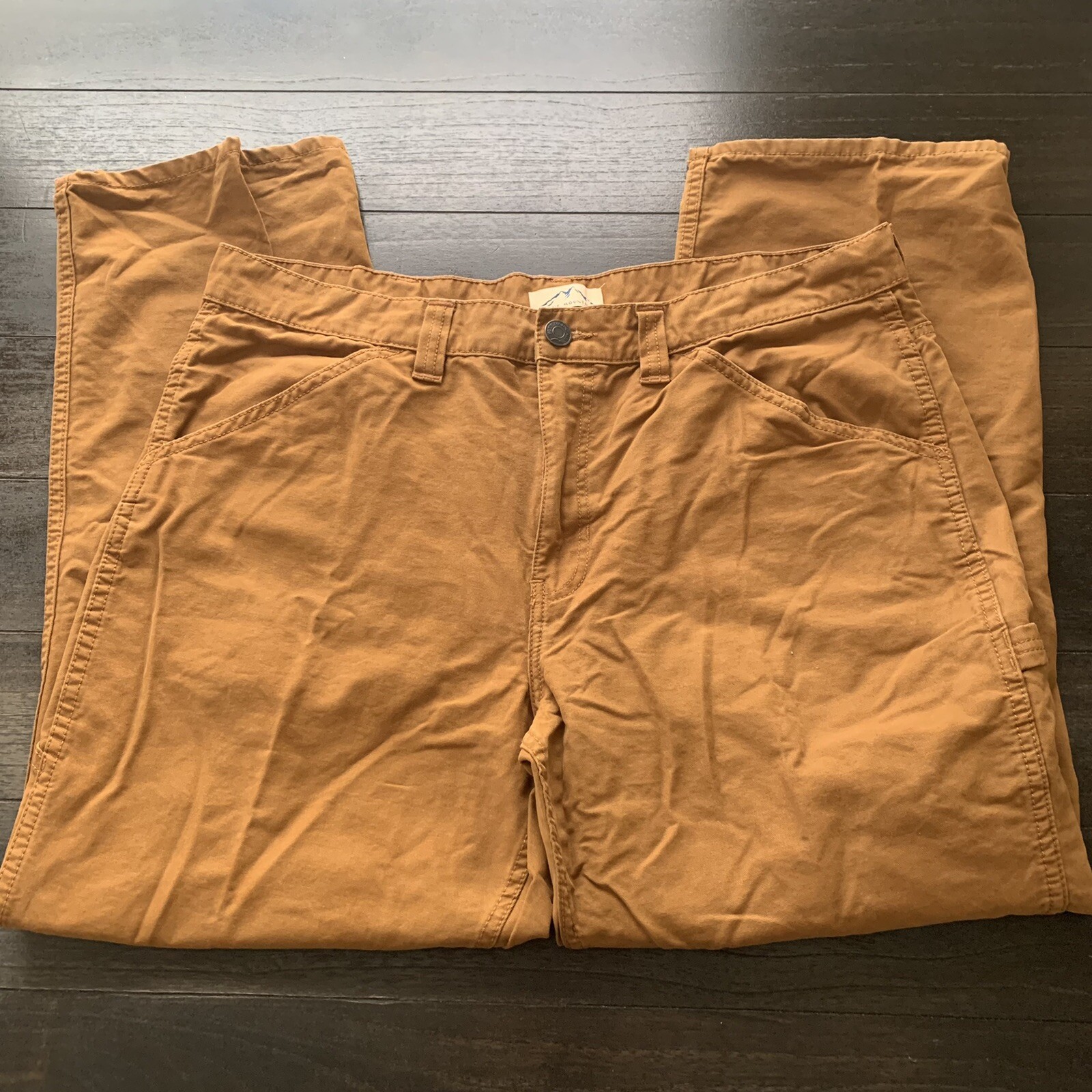 Blue Mountain Men Carpenter Utility Work Jeans Brown Size 38x30