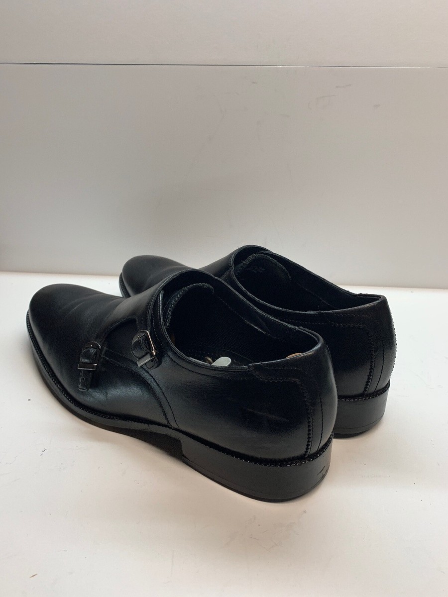 Cole Haan Black Leather Double Monk Strap Oxford Dress Shoes  display picture 1