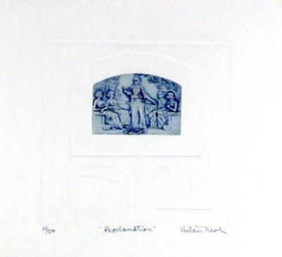 Helen Neal, Proclamation, Etching, signed and numbered in pencil