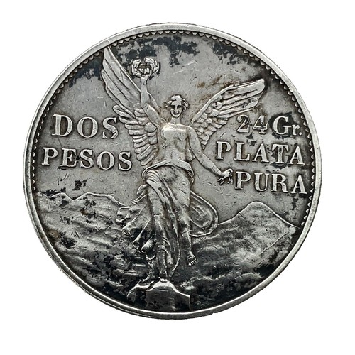 1921-Mo MEXICO Independence Centennial 2 Pesos AU/UNC Silver Coin