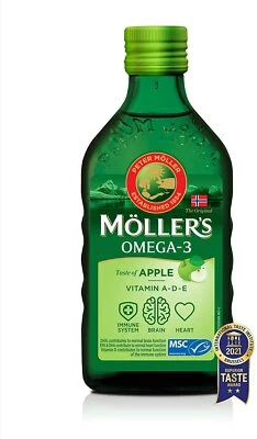 MOLLERS Norwegian Fischöl mit Apfelgeschmack (Omega-3 EPA, DHA) 250ml Möller's