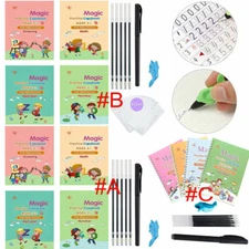 11/23Pcs Reusable Magic Practice Copybook Number Book Set Writin Preschooler Pen