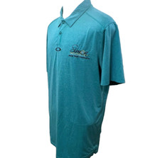Oakley Hydrolyx Golf Regular Fit Men's Size L Solid Green Athletic Polo Shirt